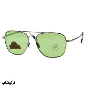 عکس از عینک دید در شب راندولف با فریم نقره ای رنگ، مربعی شکل، لنز سنگ و سبز رنگ مدل RE58