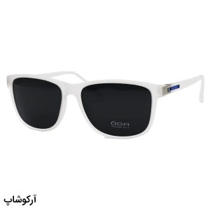 عکس از عینک آفتابی اوگا مورل با فریم مربعی، سفید مات (یخی)، لنز دودی و پلاریزه و دسته فنری مدل P22892
