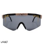 عکس از عینک ورزشی برند Pit-Viper با فریم کرمی رنگ، لنز دودی تیره و دارای UV400 مدل 49282-C23