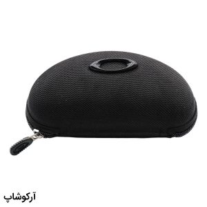 عکس از کیف عینک برند اوکلی oakley با رنگ مشکی، زیپ دار و دستمال و کاور (سایز بزرگ) مدل 992787