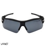 عکس از عینک ورزشی اوکلی OAKLEY نیم فریم، رنگ مشکی مات با عدسی دودی تیره مدل 9164