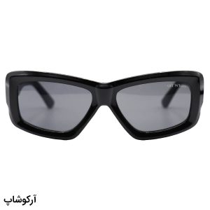 عکس از عینک آفتابی OFF-White فانتزی، شکل چند ضلعی، مشکی رنگ و لنز دودی تیره مدل YT7732
