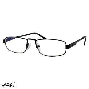 عکس از عینک مطالعه نزدیک بین با فریم فلزی، مشکی و دسته فنری (آنتی رفلکس) مدل EC04