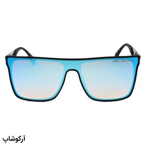 عکس از عینک آفتابی مردانه امپریو آرمانی با فریم مربعی، رنگ مشکی مات و لنز قهوه ای و آینه ای مدل 25605