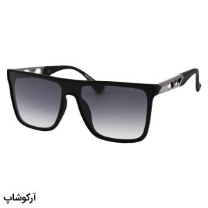 عکس از عینک آفتابی مردانه امپریو آرمانی با فریم مربعی، رنگ مشکی مات و لنز سبز سایه روشن مدل 25605