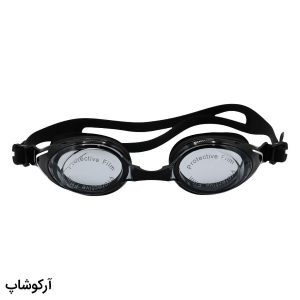 عکس از عینک شنا CIMA مشکی رنگ، از جنس سیلیکونی به همراه 2 پل بینی مدل CIMA55