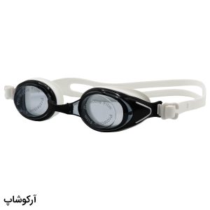 عکس از عینک شنا CIMA مشکی و سفید، از جنس سیلیکونی به همراه 2 پل بینی مدل CIMA55