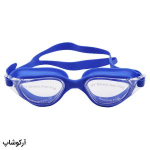 عکس از عینک شنا CONQUEST آبی پررنگ، از جنس سیلیکونی به همراه قاب مدل BL3005