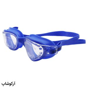 عکس از عینک شنا CONQUEST آبی پررنگ، از جنس سیلیکونی به همراه قاب مدل BL3005