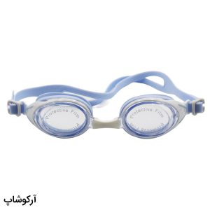 عکس از عینک شنا CIMA آبی و سفید، از جنس سیلیکونی به همراه 2 پل بینی مدل CIMA55