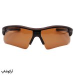 عکس از عینک ورزشی اوکلی OAKLEY نیم فریم، رنگ قهوه ای مات با لنز قهوه ای تیره مدل 9164