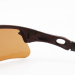 عکس از عینک ورزشی اوکلی OAKLEY نیم فریم، رنگ قهوه ای مات با لنز قهوه ای تیره مدل 9164