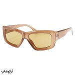 عکس از عینک آفتابی آف وایت فانتزی، شکل چند ضلعی، قهوه‌ای رنگ و لنز قهوه‌ای تیره مدل YT7732