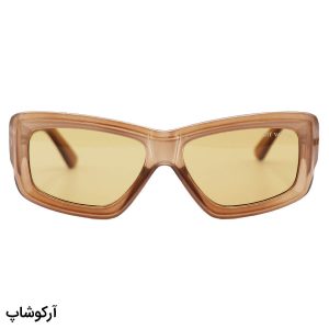 عکس از عینک آفتابی آف وایت فانتزی، شکل چند ضلعی، قهوه‌ای رنگ و لنز قهوه‌ای تیره مدل YT7732