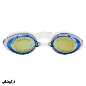 عکس از عینک شنا CIMA لنز آینه ای، فریم و بند بی رنگ، جنس سیلیکونی به همراه 2 پل بینی مدل CM99