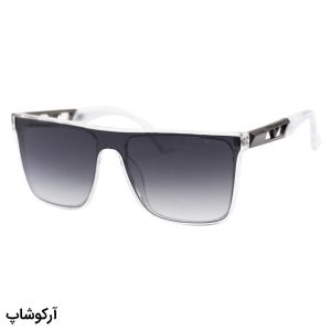 عکس از عینک آفتابی مردانه امپریو آرمانی با فریم مربعی، بی‌رنگ و شفاف و لنز سبز هایلایت مدل 25605