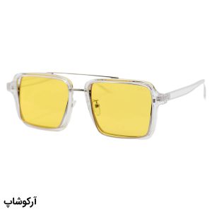 عکس از عینک دید در شب DIOR با فریم مربعی شکل، بی رنگ و شفاف و عدسی زرد رنگ مدل 37990