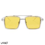 عکس از عینک دید در شب DIOR با فریم مربعی شکل، بی رنگ و شفاف و عدسی زرد رنگ مدل 37990