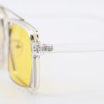عکس از عینک دید در شب DIOR با فریم مربعی شکل، بی رنگ و شفاف و عدسی زرد رنگ مدل 37990