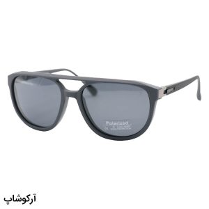 عکس از عینک آفتابی OGA MOREL با فریم خلبانی، رنگ طوسی مات، دسته فنردار، لنز دودی تیره و پلاریزه مدل P7904