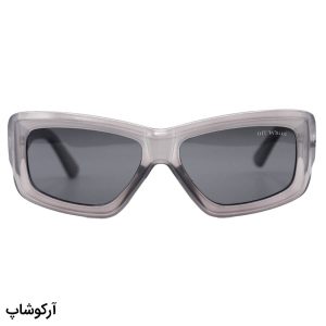 عکس از عینک آفتابی آف وایت فانتزی، شکل چند ضلعی، طوسی رنگ و لنز دودی تیره مدل YT7732