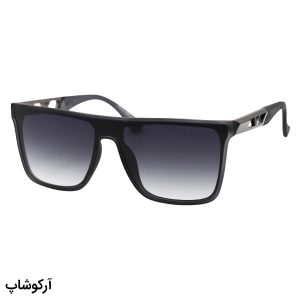 عکس از عینک آفتابی مردانه EMPORIO ARMANI با فریم مربعی، رنگ طوسی مات و لنز سبز هایلایت مدل 25605