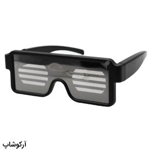 عکس از عینک دی جی و ال ای دی دار (LED) با نور قرمز و تجهیزات همراه مدل Luminous
