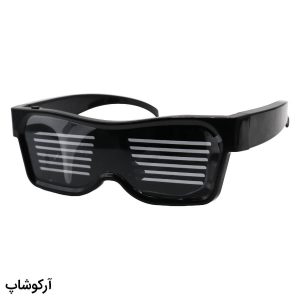 عکس از عینک دی جی و ال ای دی دار (LED)، با بلوتوث و قابل تنظیم - نور قرمز مدل Magic LED Eyeglasses