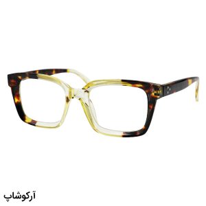 عکس از عینک مطالعه Celine نزدیک بین با فریم مربعی، رنگ عسلی و دسته فنری مدل 3643