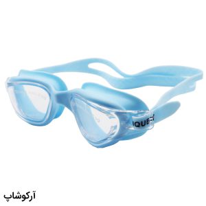 عکس از عینک شنا CONQUEST آبی کم رنگ، از جنس سیلیکونی به همراه قاب مدل BL3005