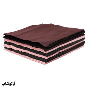 عکس از بسته 100 عددی دستمال عینک از جنس پارچه ای و رنگ قهوه ای و صورتی مدل 992781