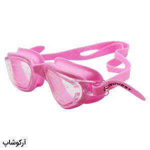 عکس از عینک شنا CONQUEST صورتی پررنگ، از جنس سیلیکونی به همراه قاب مدل BL3005
