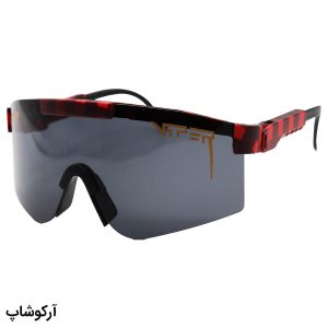 عکس از عینک ورزشی برند Pit-Viper با فریم قرمز رنگ، لنز دودی تیره و دارای UV400 مدل 49282-C19