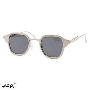 عکس از عینک آفتابی سلین با فریم فلزی، نقره‌ای رنگ، مربعی شکل و لنز دودی تیره مدل 10485