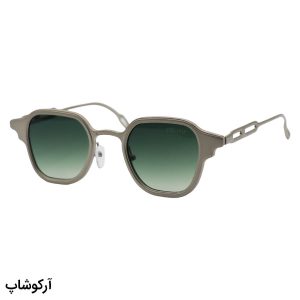 عکس از عینک آفتابی CELINE با فریم فلزی، نقره ای رنگ، مربعی شکل و لنز سبز سایه روشن مدل 10485