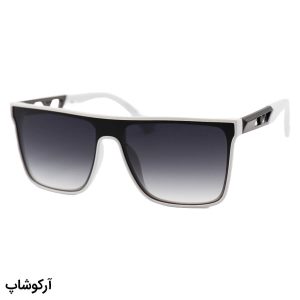 عکس از عینک آفتابی مردانه EMPORIO ARMANI با فریم مربعی، سفید رنگ و لنز سبز هایلایت مدل 25605