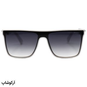 عکس از عینک آفتابی مردانه EMPORIO ARMANI با فریم مربعی، سفید رنگ و لنز سبز هایلایت مدل 25605