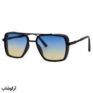 عکس از عینک آفتابی میباخ با فریم خلبانی، رنگ مشکی و لنز دو رنگ (سایه روشن از آبی به قهوه‌ای) مدل 88034