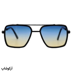 عکس از عینک آفتابی میباخ با فریم خلبانی، رنگ مشکی و لنز دو رنگ (سایه روشن از آبی به قهوه‌ای) مدل 88034