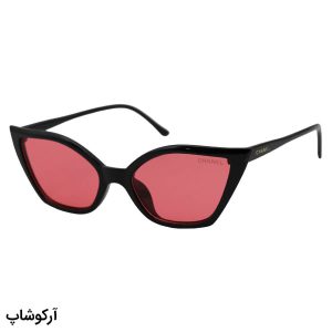 عکس از عینک دید در شب زنانه شنل با فریم مشکی رنگ، شکل چشم گربه ای و عدسی صورتی رنگ مدل G1001