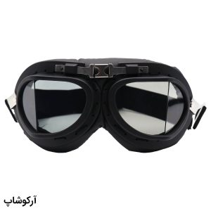 عکس از عینک آفتابی با فریم مشکی، از جنس چرمی و عدسی دودی تیره مدل 93610