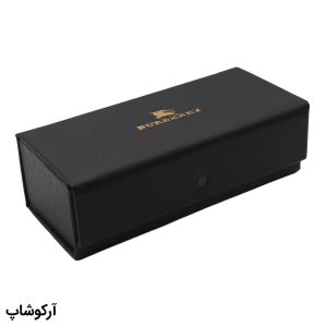 عکس از کیف عینک باربری BURBERRY مشکی رنگ، درب آهنربایی و مستطیلی شکل مدل 992805