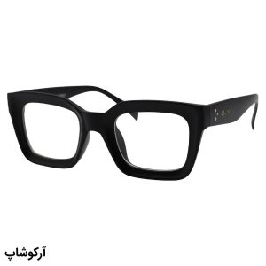 عکس از عینک شب Celine با فریم رنگ مشکی مات، مستطیلی شکل و لنز بی‌رنگ و شفاف مدل 1735-1