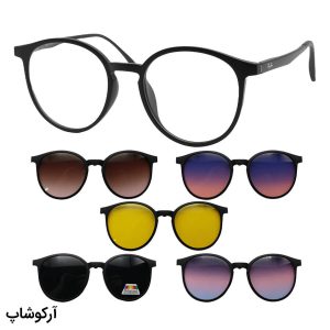 عکس از عینک طبی 5 کاوره با فریم گرد، رنگ مشکی مات و از جنس کائوچو برند Ray-Ban مدل 12186