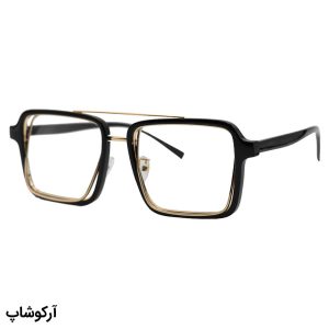 عکس از عینک دید در شب DIOR با فریم مربعی شکل، رنگ مشکی و لنز بی رنگ و شفاف مدل 37990