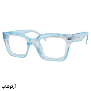 عکس از عینک شب Celine با فریم رنگ آبی براق، مستطیلی شکل و لنز بی‌رنگ و شفاف مدل 1735-1