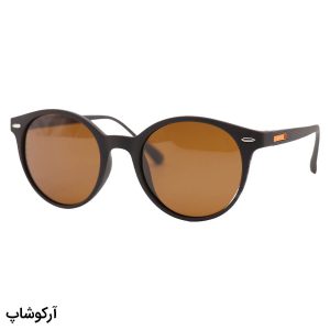 عکس از عینک آفتابی اوگا مورل با فریم گرد، قهوه‌ای رنگ، دسته فنردار، لنز پلاریزه و قهوه‌ای تیره مدل 58994