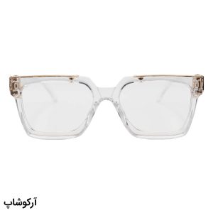 عکس از عینک دید در شب میلیونر با فریم شفاف، مستطیلی باریک و لنز بی‌رنگ لویی ویتون مدل 96008