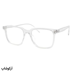 عکس از عینک با فریم مربعی شکل، رنگ کریستالی و لنز بی‌رنگ و از جنس پلی کربنات (بلوکات) مدل 203157