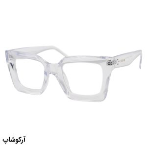 عکس از عینک برند سلین با فریم بی‌رنگ و شفاف، مربعی شکل و لنز بی‌رنگ و شفاف مدل S1304-1